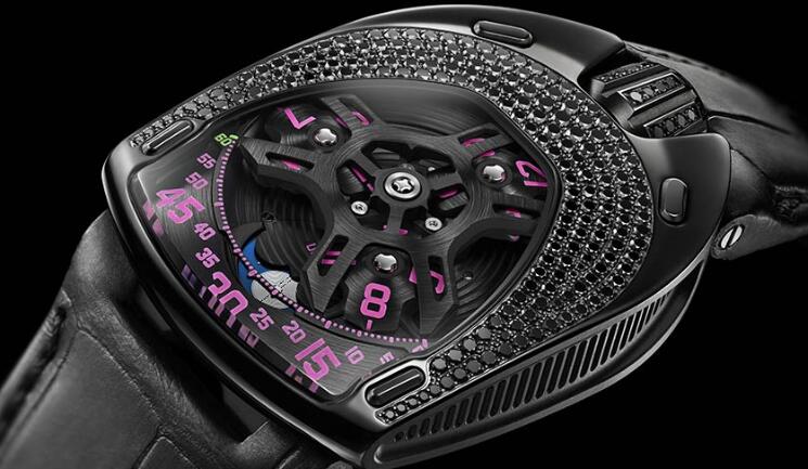 Urwerk Watch Replica 106 collection UR-106 BLACK PINK